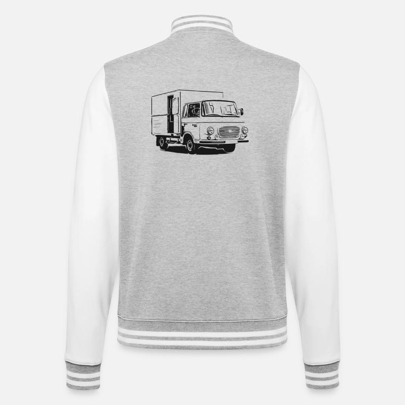 Barkas - Panel van - College Sweat Jacket - heather grey/white