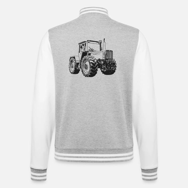 MB trac 1800 intercooler Traktor - College-Sweatjacke - Grau meliert/Weiß
