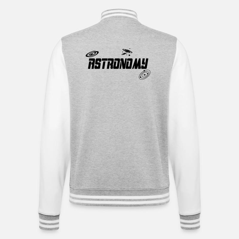 Astronomie - Veste Teddy - gris chiné / blanc