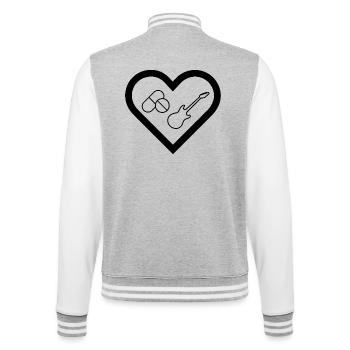 Sex drugs and rockn roll 1 - College Sweat Jacket - heather grey/white - Back - Marisol (170cm)