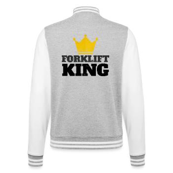 Chariot élévateur King - Veste Teddy - gris chiné / blanc - Dos - Marisol (170cm)