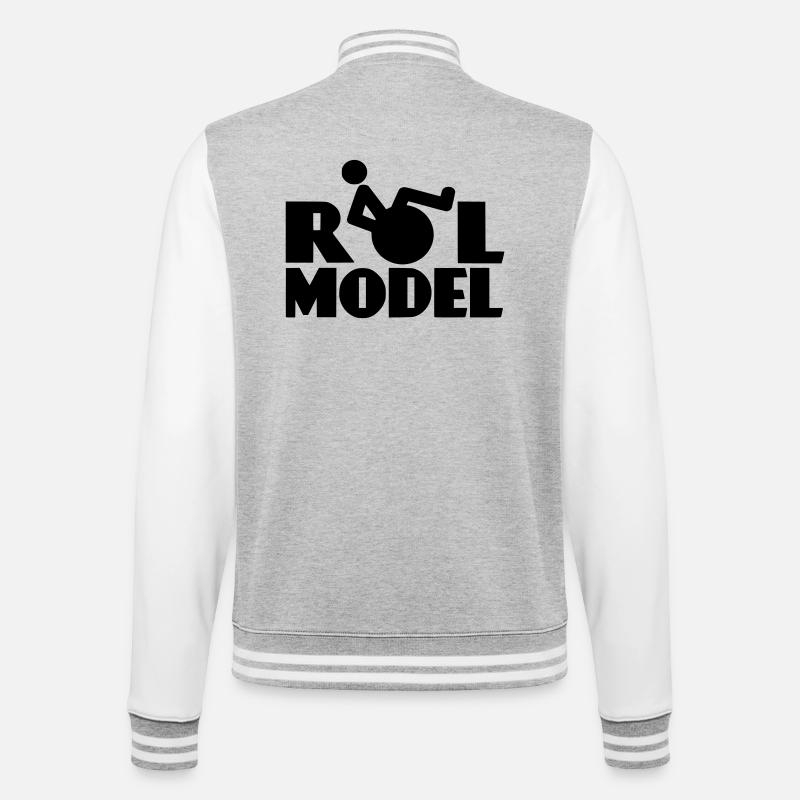 Modèle # - Veste Teddy - gris chiné / blanc