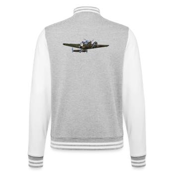 Beechcraft 18 - Veste Teddy - gris chiné / blanc - Dos - Marisol (170cm)