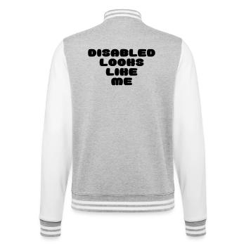 Une personne handicapée ressemble à ça * - Veste Teddy - gris chiné / blanc - Dos - Marisol (170cm)