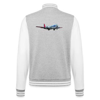 C-97 - College Sweat Jacket - heather grey/white - Back - Marisol (170cm)