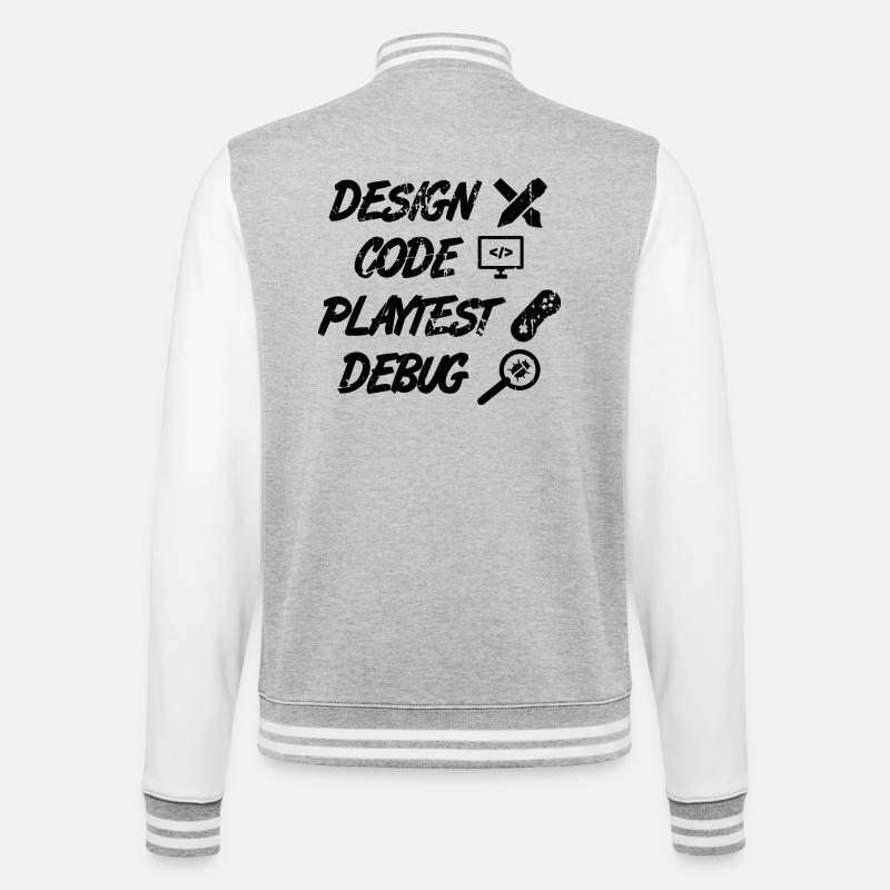 Débogage Playtest de code de conception - Veste Teddy - gris chiné / blanc