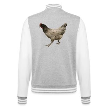 poulet gris - Veste Teddy - gris chiné / blanc - Dos - Marisol (170cm)