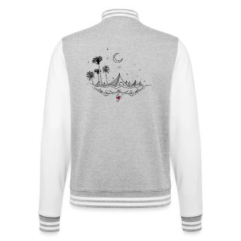 Music Festival Music Festival - College Sweat Jacket - heather grey/white - Back - Marisol (170cm)