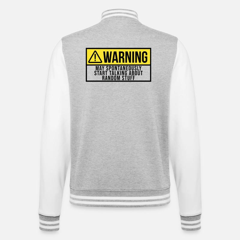 ADHD Start Talking About Random Stuff - College Sweat Jacket - heather grey/white
