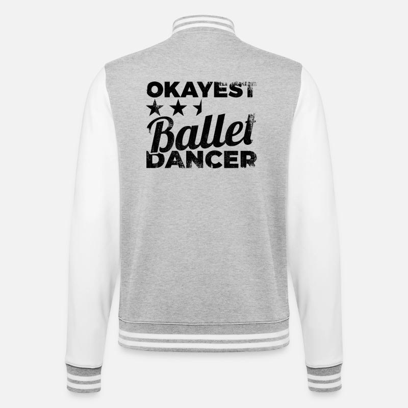 Average ballet dancer - College Sweat Jacket - heather grey/white