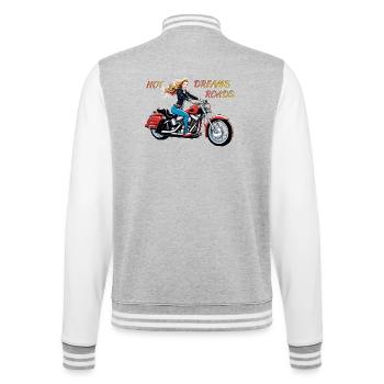 Filles Rêves Chauds Routes - Veste Teddy - gris chiné / blanc - Dos - Marisol (170cm)