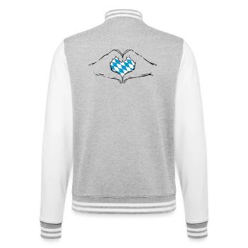 Drapeau de Bavière Aiguilles Forme de coeur Utilisé - Veste Teddy - gris chiné / blanc - Dos - Marisol (170cm)