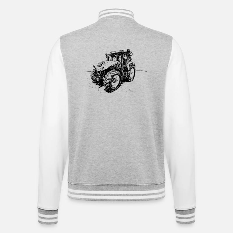 Traktor Steyr 4120 - College-Sweatjacke - Grau meliert/Weiß
