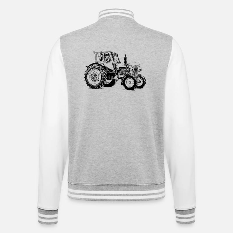 Belarus MTS 50 - College-Sweatjacke - Grau meliert/Weiß