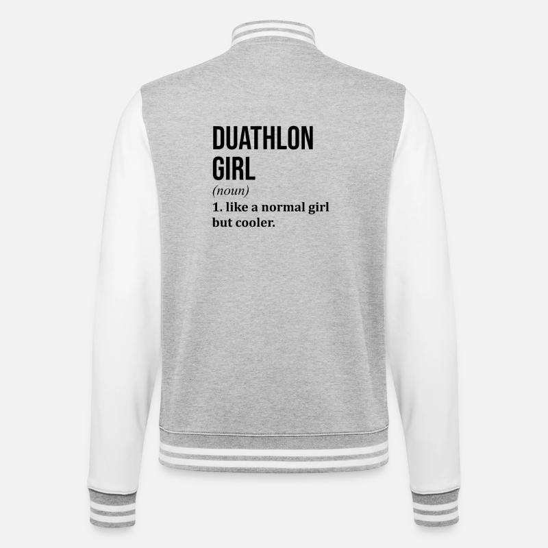Duathlon - Veste Teddy - gris chiné / blanc
