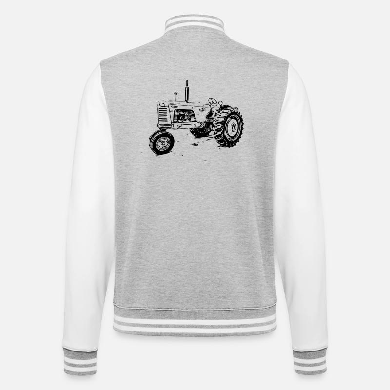 Oliver 88 Traktor - College-Sweatjacke - Grau meliert/Weiß