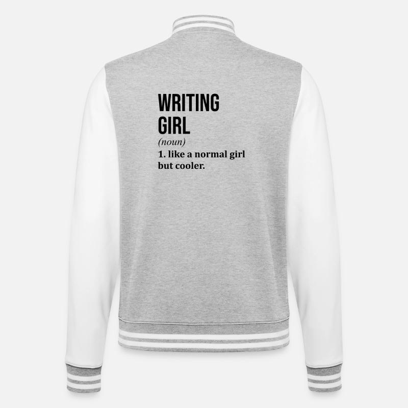 Author - College Sweat Jacket - heather grey/white