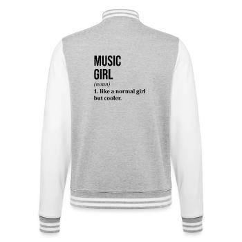 Musique Musique Musique - Veste Teddy - gris chiné / blanc - Dos - Marisol (170cm)