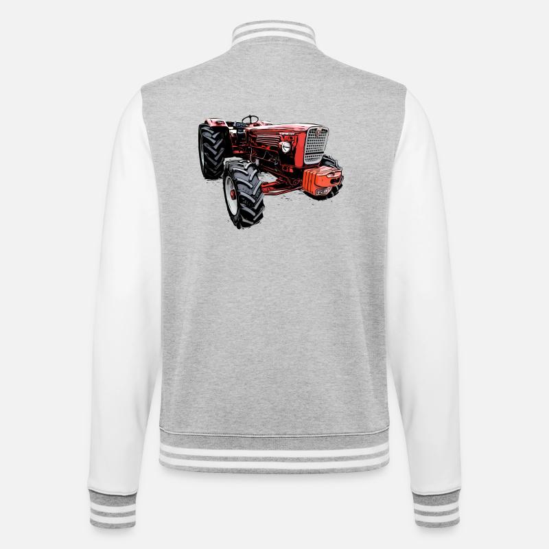 Güldner G60 Traktor - College-Sweatjacke - Grau meliert/Weiß