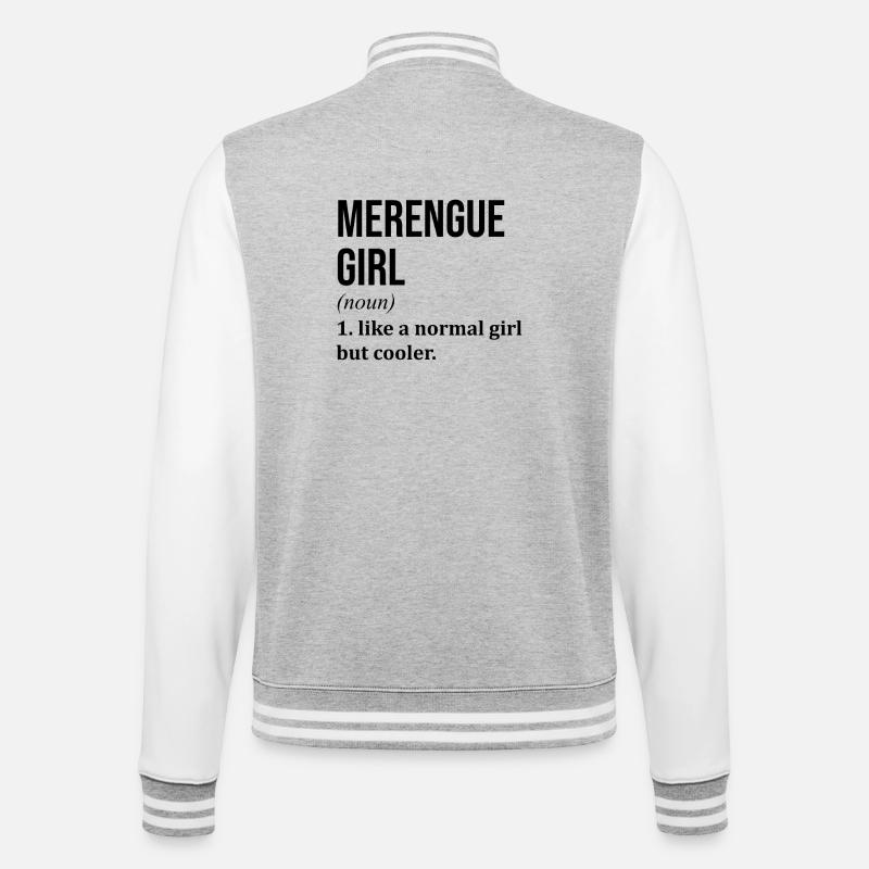 Merengue - College-Sweatjacke - Grau meliert/Weiß