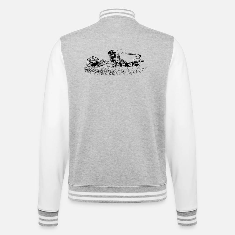 Moissonneuse-batteuse 600 - Veste Teddy - gris chiné / blanc