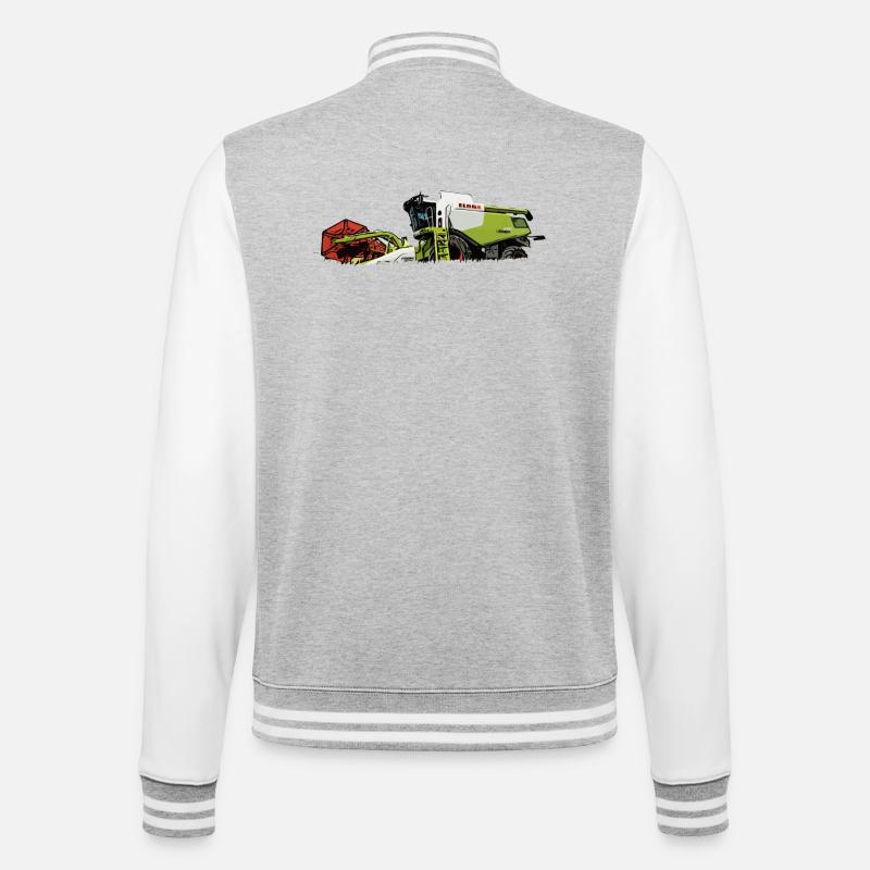 Moissonneuse-batteuse 630 - Veste Teddy - gris chiné / blanc