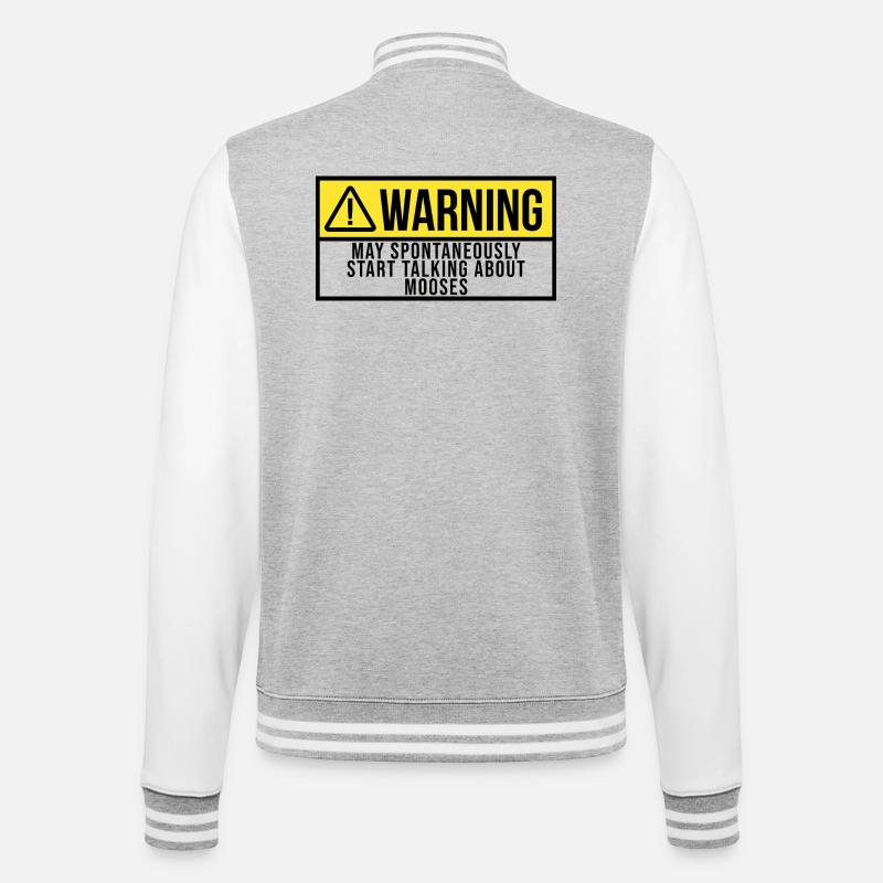 Moose - College Sweat Jacket - heather grey/white