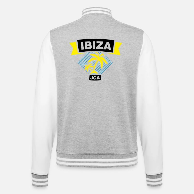 IBIZA Bachelor Party Crew - College Sweat Jacket - heather grey/white