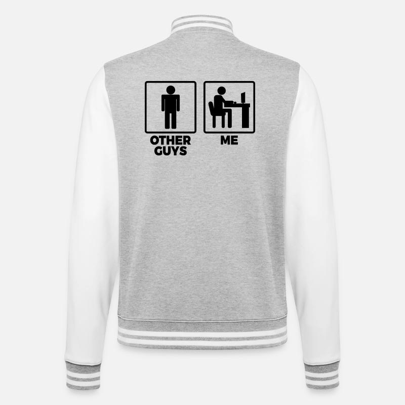 Andere Programmierer und ich - College-Sweatjacke - Grau meliert/Weiß