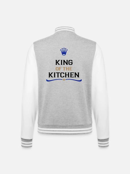 Funny Gifts for Men - College Sweat Jacket - heather grey/white