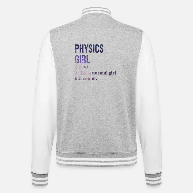 Physik - College-Sweatjacke - Grau meliert/Weiß