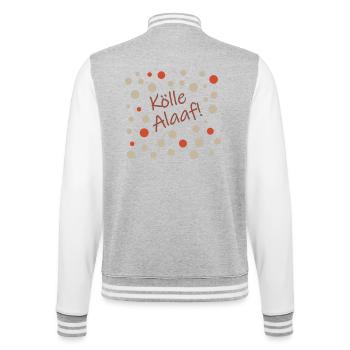 Kölle Alaaf - College-Sweatjacke - Grau meliert/Weiß - Hinten - Marisol (170cm)