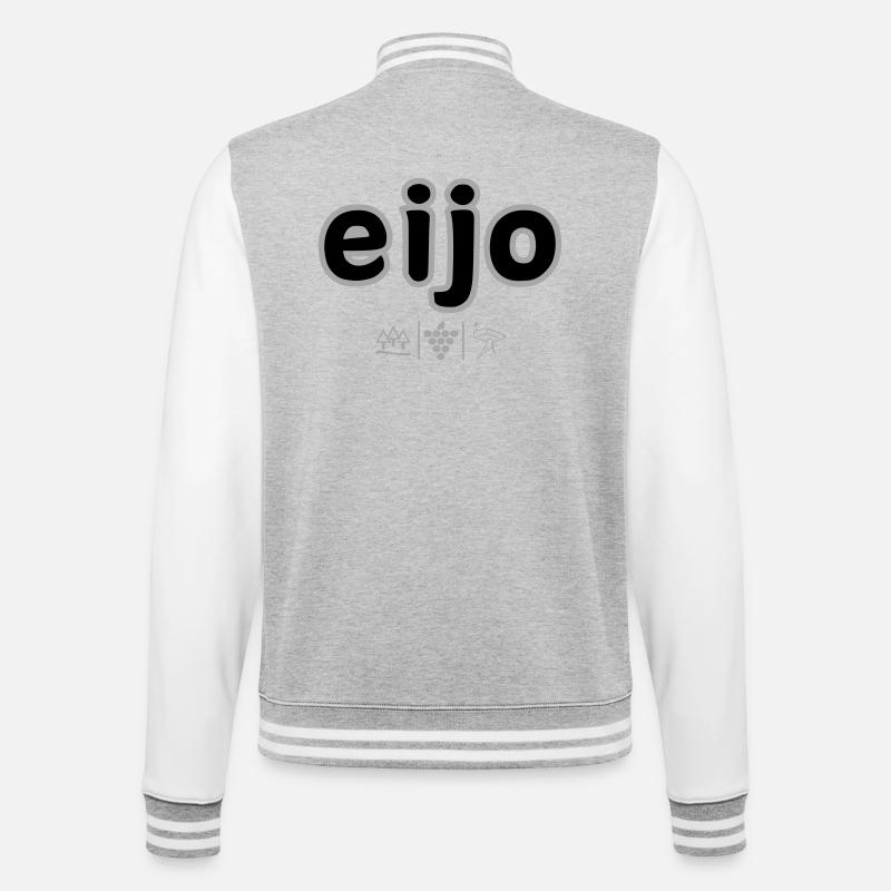 Eijo - College Sweat Jacket - heather grey/white
