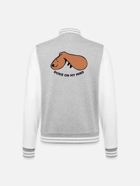 Chien décontracté – Tout simplement détendu - Veste Teddy - gris chiné / blanc