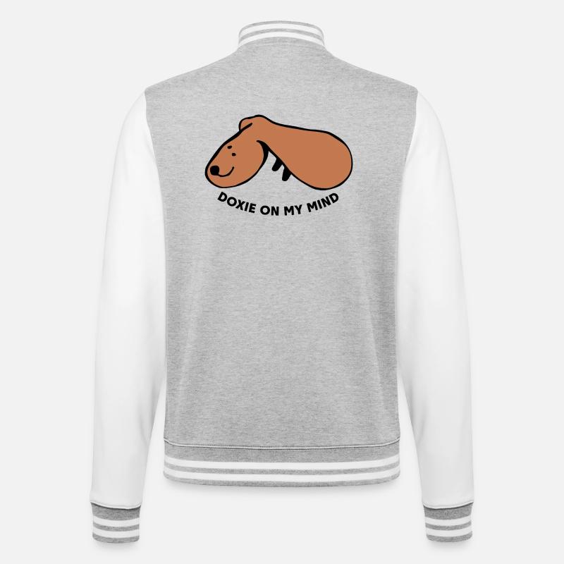 Chien décontracté – Tout simplement détendu - Veste Teddy - gris chiné / blanc