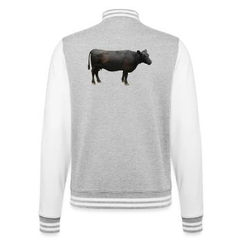 Beef black - College Sweat Jacket - heather grey/white - Back - Marisol (170cm)
