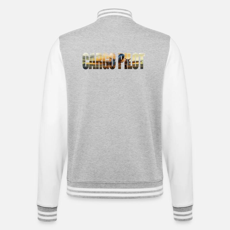 Cargo pilot DC-3 - College Sweat Jacket - heather grey/white