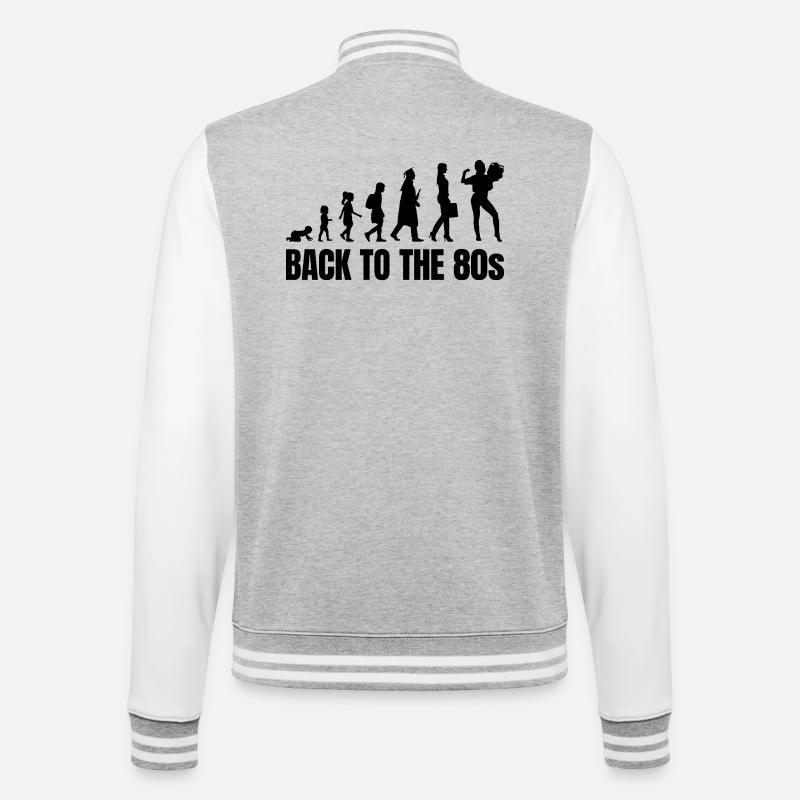 80s Evolution - College Sweat Jacket - heather grey/white