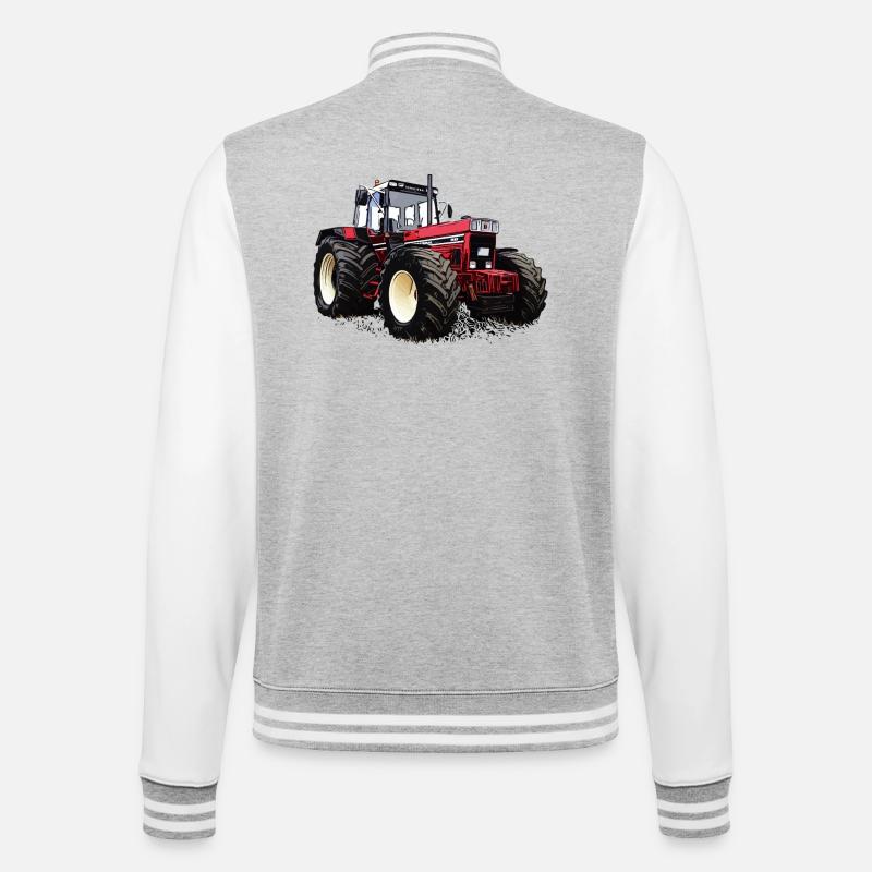 Rural Legend Red - College-Sweatjacke - Grau meliert/Weiß