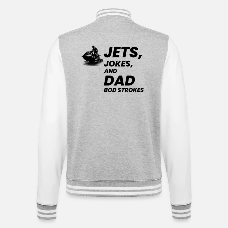 Drôle Jet Ski Dad Bod Été - Veste Teddy - gris chiné / blanc