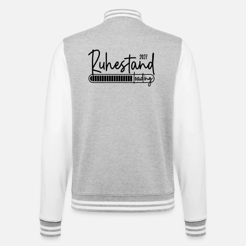 Retirement 2027 loading - College Sweat Jacket - heather grey/white