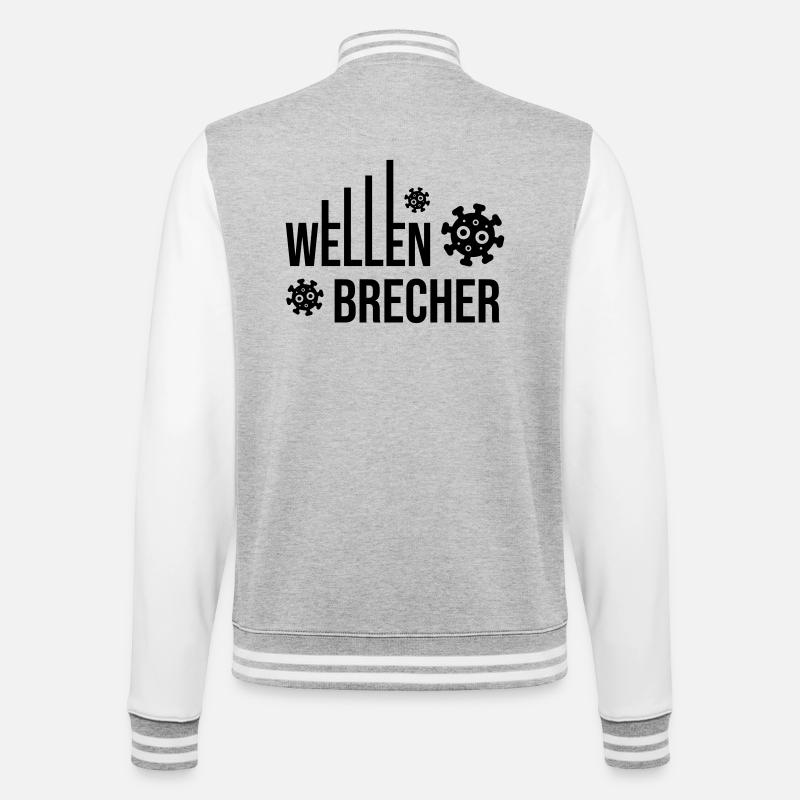 Brise-lames Corona Virus - Veste Teddy - gris chiné / blanc