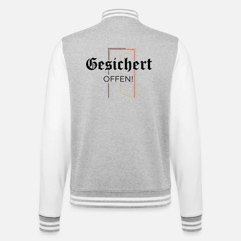 Secured open! Statement - College Sweat Jacket - heather grey/white