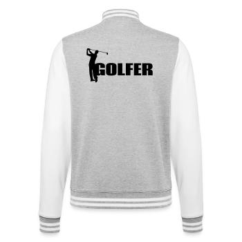 Golfeur - Veste Teddy - gris chiné / blanc - Dos - Marisol (170cm)