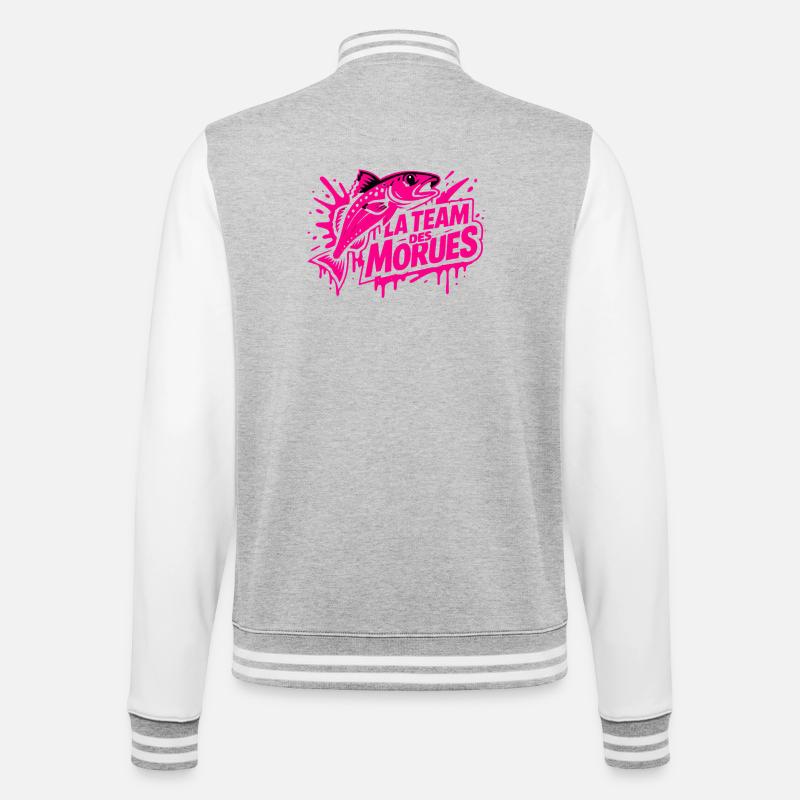 Neon Cod Team - College Sweat Jacket - heather grey/white