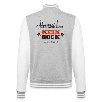 Sternchen Kein Bock Jahreskalender - College-Sweatjacke - Grau meliert/Weiß - Hinten - Marisol (170cm)