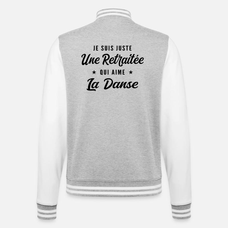 Retraitée Danseuse Humour Cadeau Retraite - Veste Teddy - gris chiné / blanc