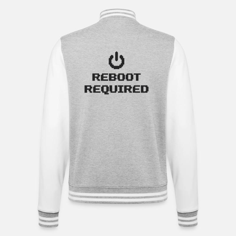 REDÉMARRAGE REQUIS Redémarrage requis - Veste Teddy - gris chiné / blanc