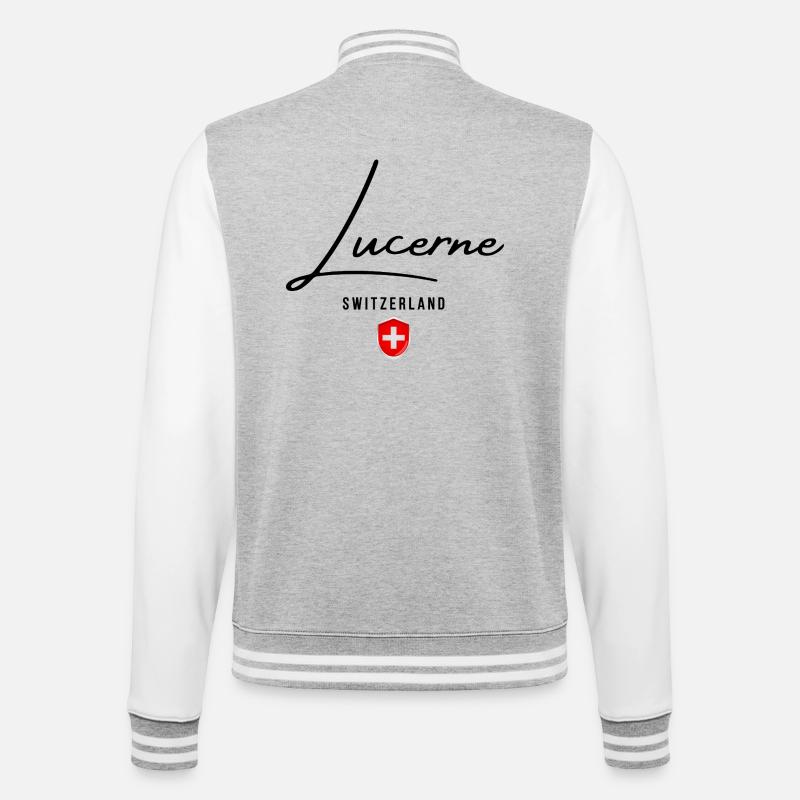 Elegant design Lucerne, Lucerne souvenir - College Sweat Jacket - heather grey/white