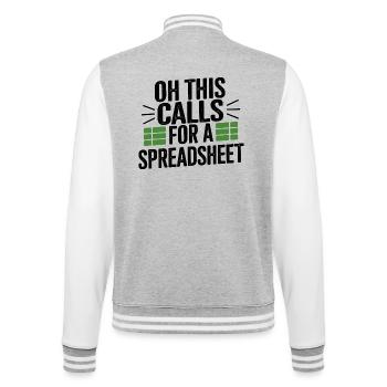 Oh that needs a table - College Sweat Jacket - heather grey/white - Back - Marisol (170cm)